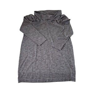 Pure Jill Women Gray Heather Pocket Dress Pullover Cowl Neck Long Sleeve LP
